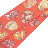 エルメス ツイリー JOCKEY ジョッキー 馬術用帽子 モチーフ スカーフ レッド オレンジ シルク レディース HERMES 【中古】